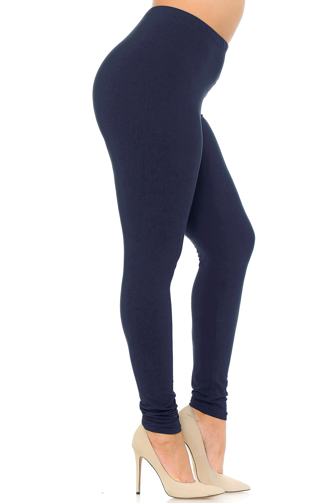 Buttery Smooth Basic Solid Extra Plus Size Leggings - 3X-5X - EEVEE