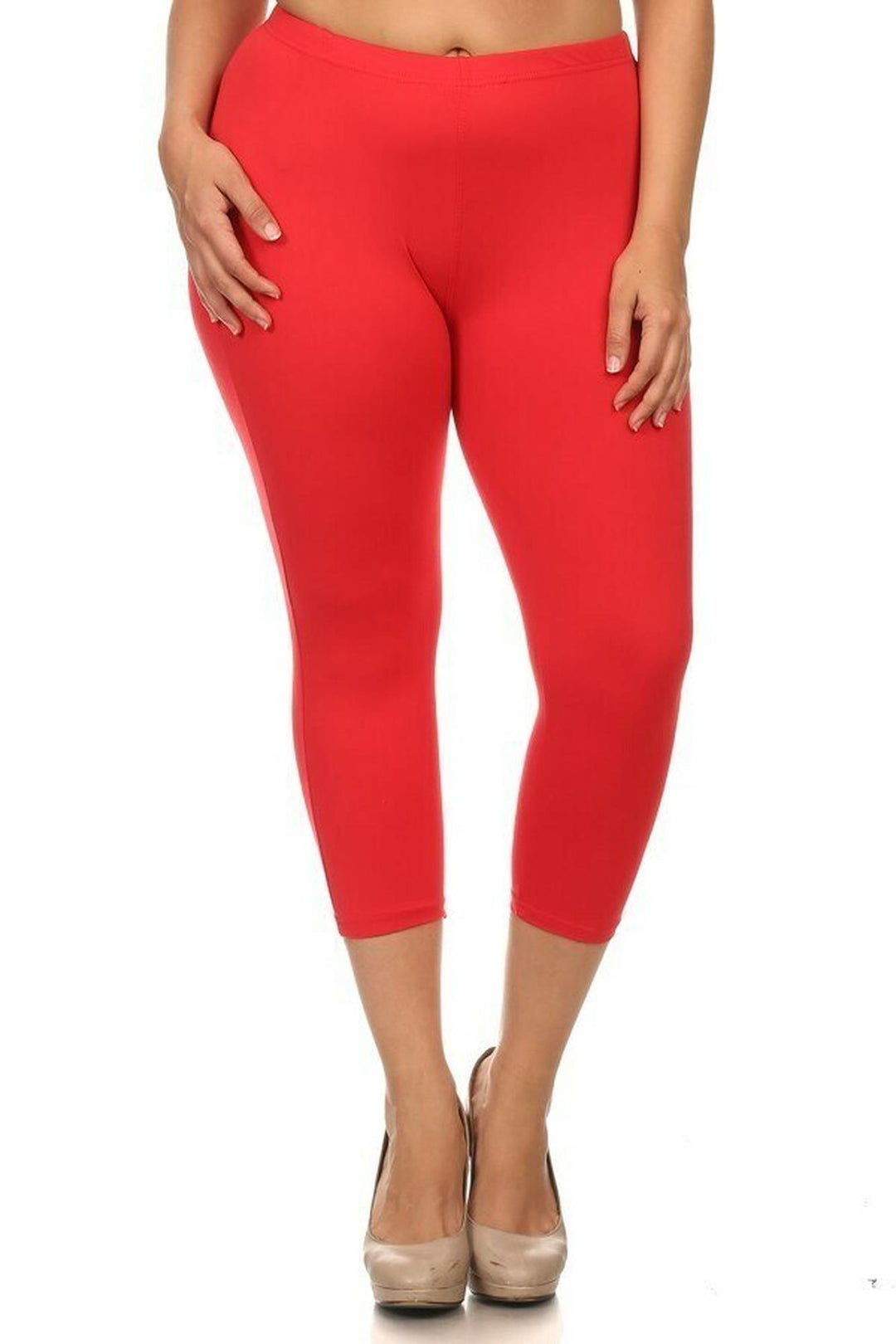 Buttery Smooth Basic Solid Extra Plus Size Capris - 3X-5X - New Mix