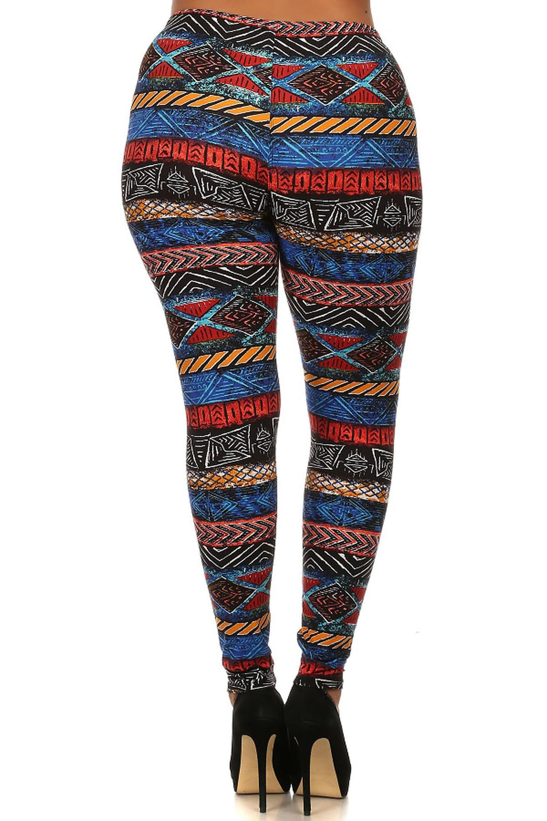 Buttery Smooth Tulum Tribal Extra Plus Size Leggings - 3X-5X
