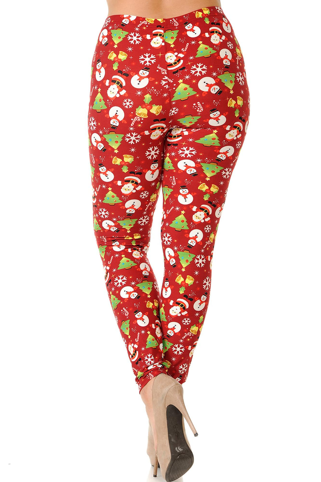 Buttery Smooth Festive Christmas Delight Extra Plus Size Leggings - 3X-5X