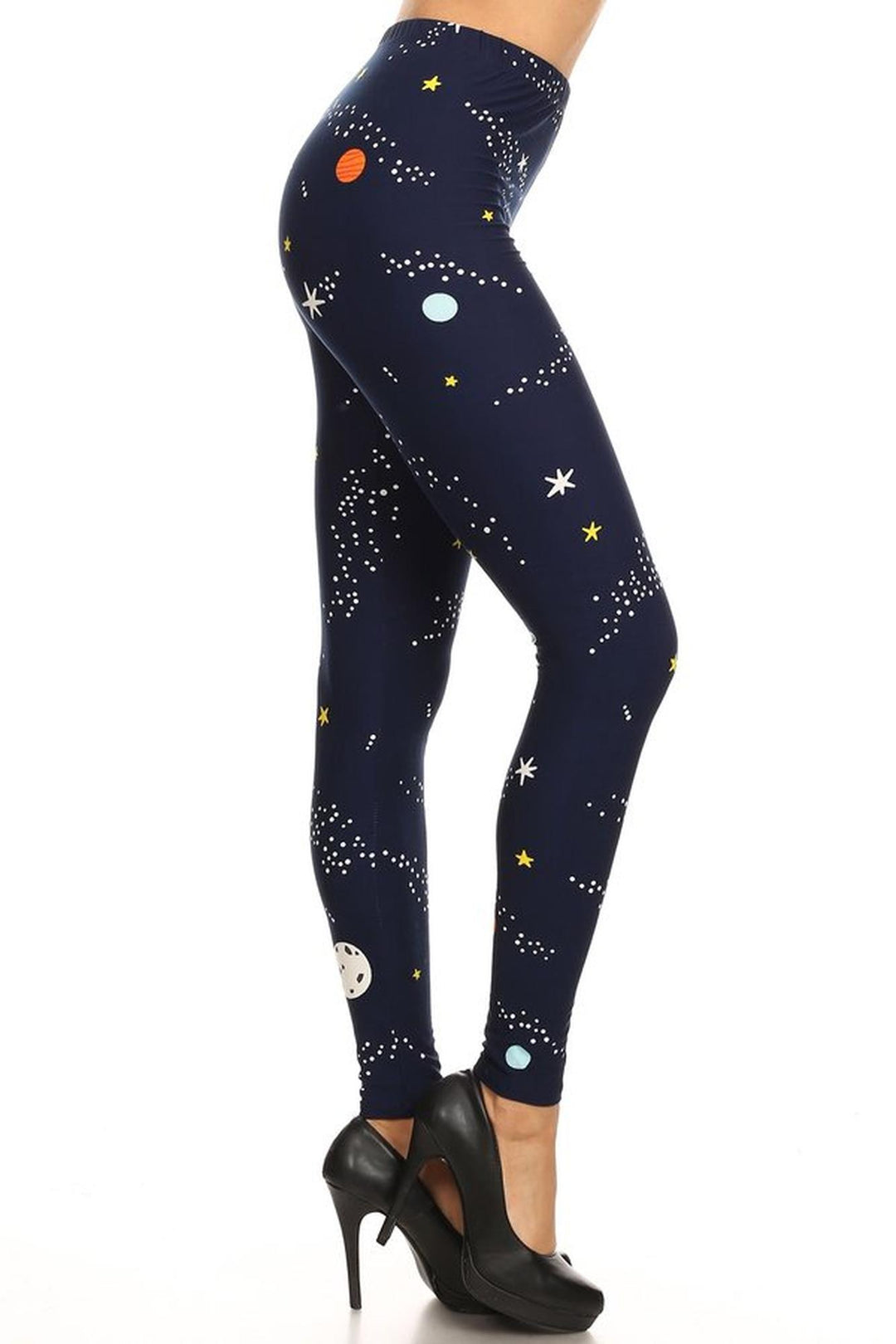 Buttery Smooth Outer Space Extra Plus Size Leggings - 3X-5X