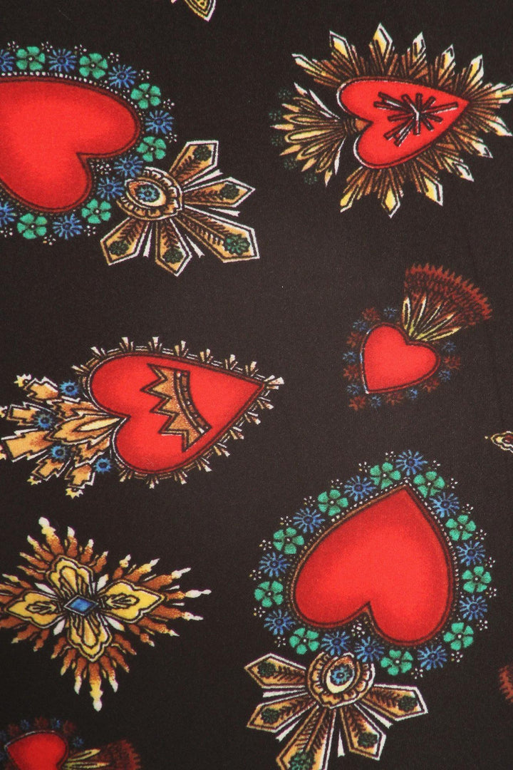 Buttery Smooth Jeweled Hearts Extra Plus Size Leggings - 3X-5X