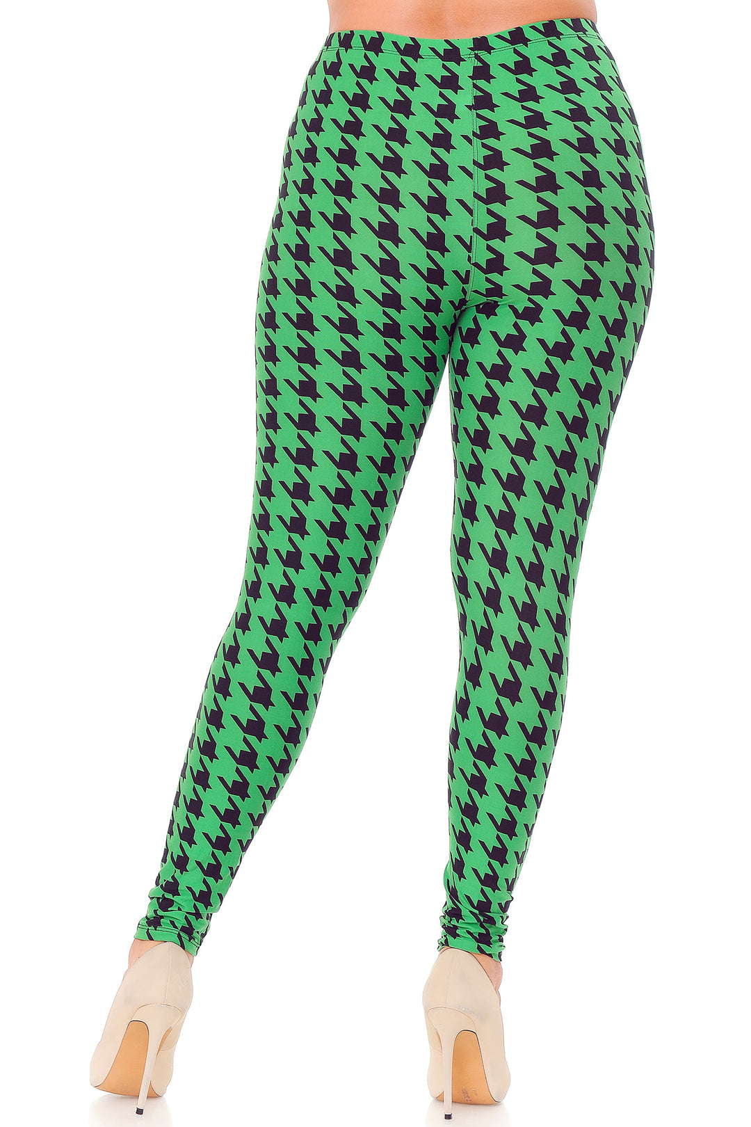 Buttery Smooth Houndstooth Extra Plus Size Leggings - 3X-5X