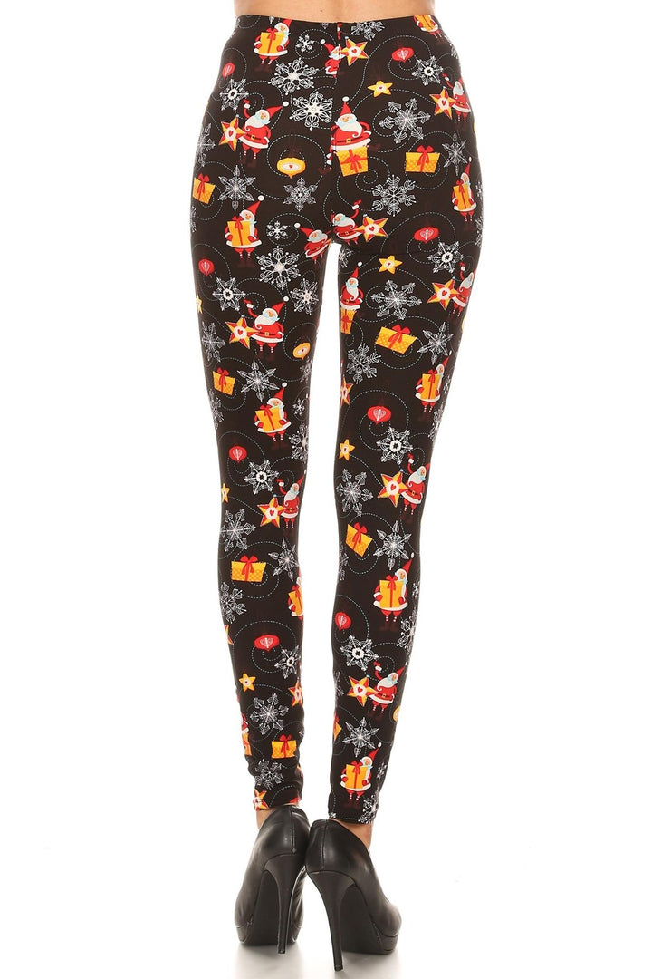 Buttery Soft Santa's Wonderland Christmas Extra Plus Size Leggings - 3X-5X