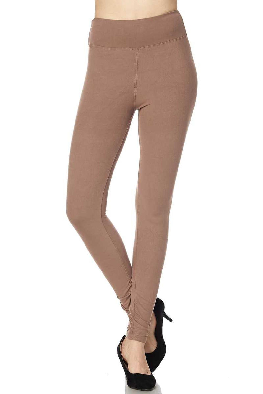 Buttery Smooth Solid Basic High Waisted Extra Plus Size Leggings - 3X-5X - New Mix