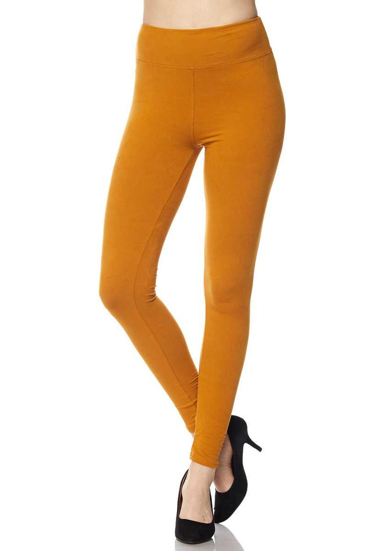 Buttery Smooth Solid Basic High Waisted Extra Plus Size Leggings - 3X-5X - New Mix