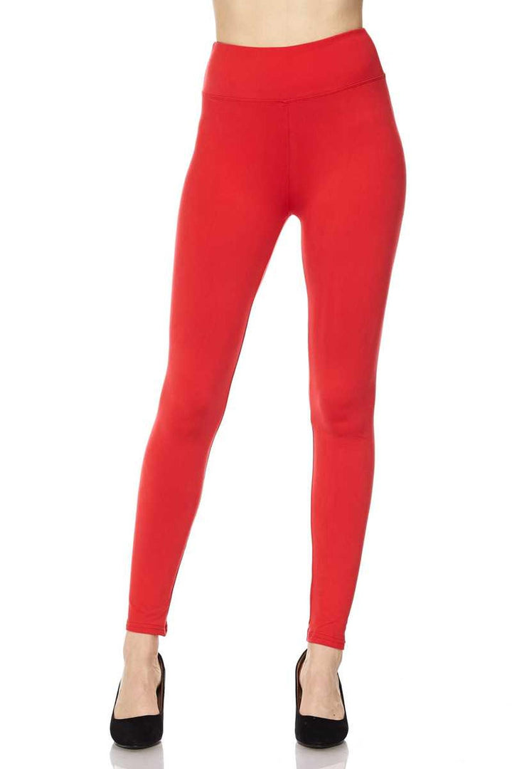 Buttery Smooth Solid Basic High Waisted Extra Plus Size Leggings - 3X-5X - New Mix
