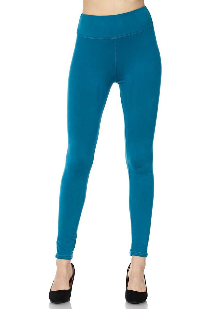 Buttery Smooth Solid Basic High Waisted Extra Plus Size Leggings - 3X-5X - New Mix