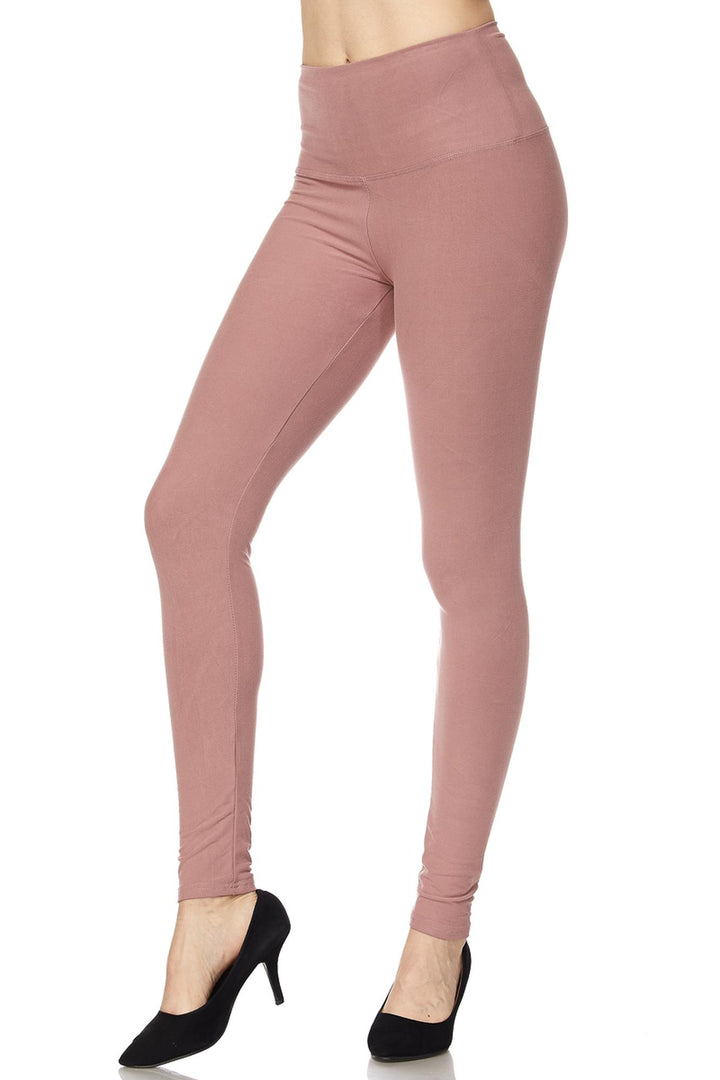 Buttery Smooth Solid Basic High Waisted Extra Plus Size Leggings - 5 Inch - 3X-5X