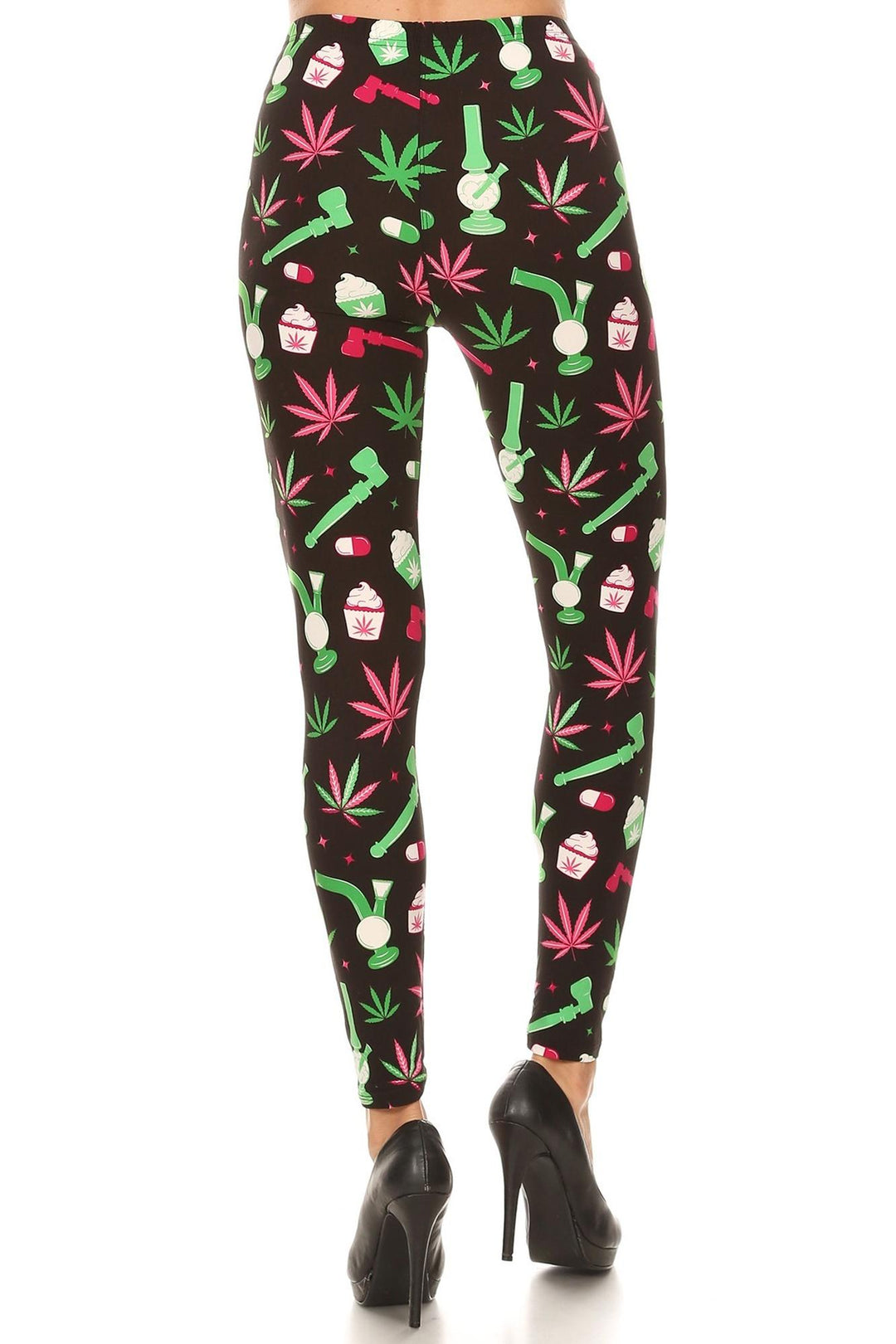 Buttery Smooth Marijuana Esprit Extra Extra Plus Size Leggings - 3X-5X