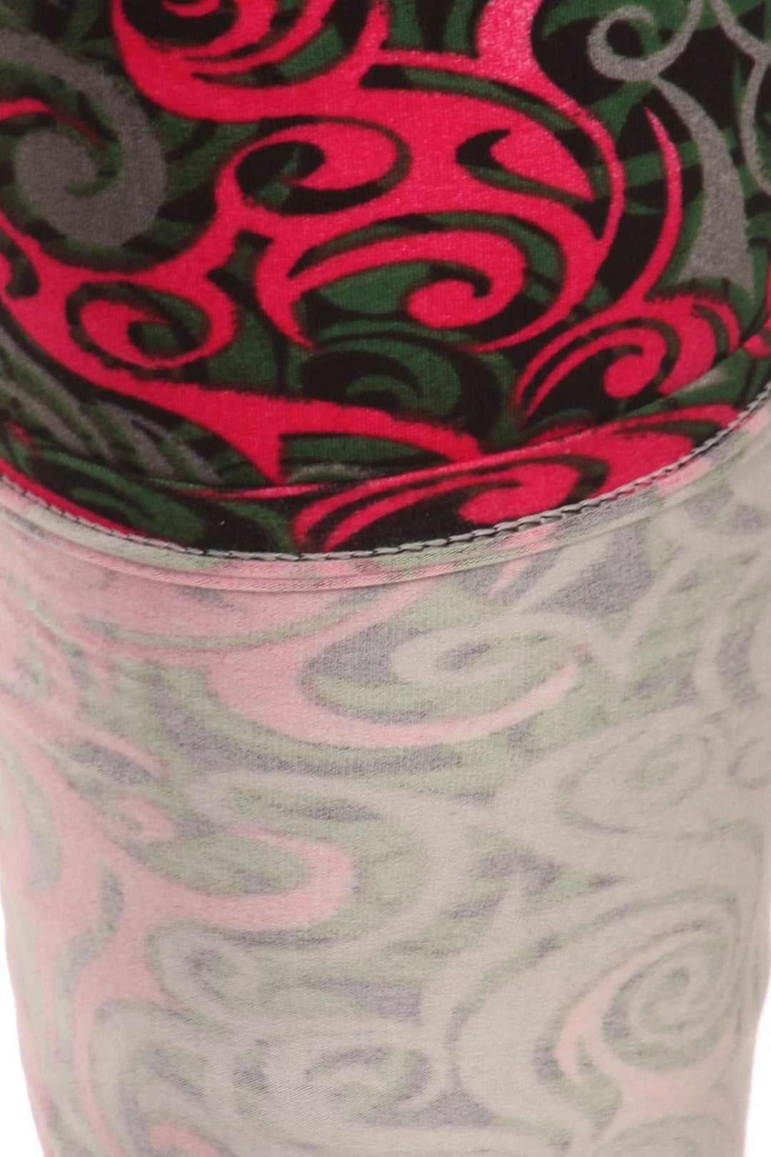 Buttery Smooth Fuchsia Twisted Swirl Extra Plus Size Leggings - 3X-5X