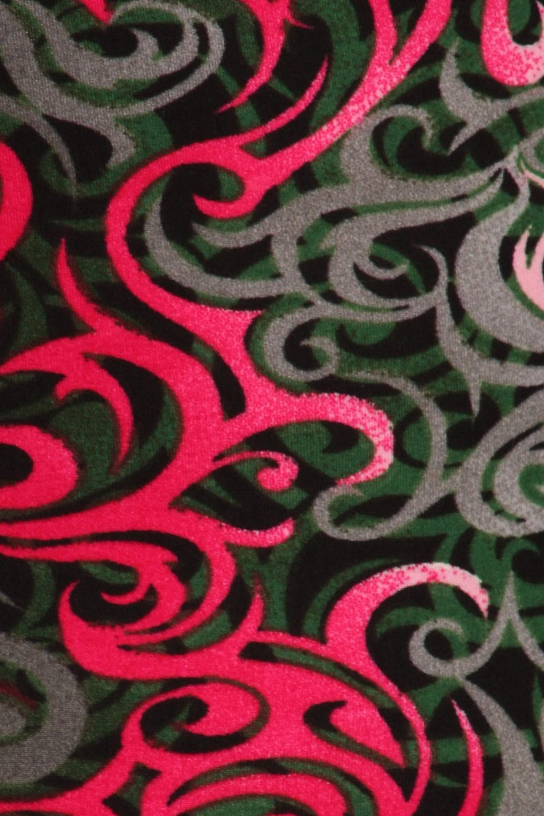 Buttery Smooth Fuchsia Twisted Swirl Extra Plus Size Leggings - 3X-5X