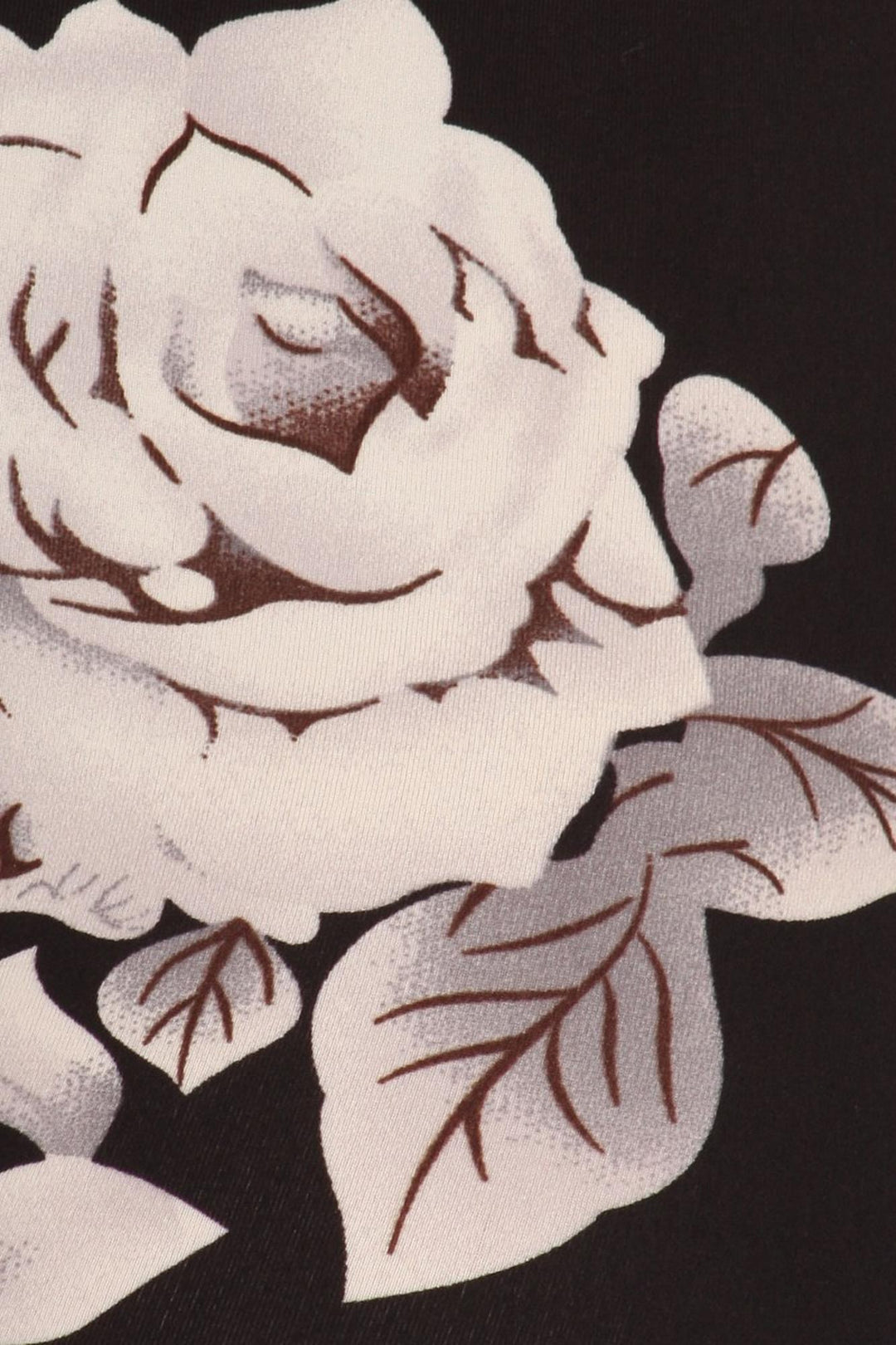 Buttery Smooth Jumbo White Rose Extra Plus Size Leggings - 3X - 5X