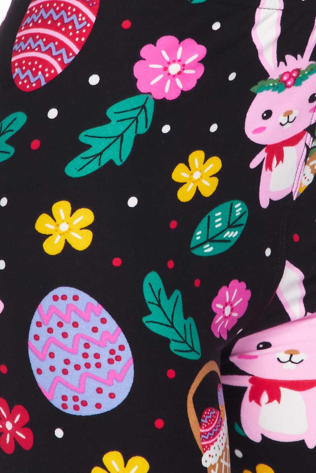 Buttery Smooth Bunny and Easter Egg Extra Plus Size Leggings - 3X-5X