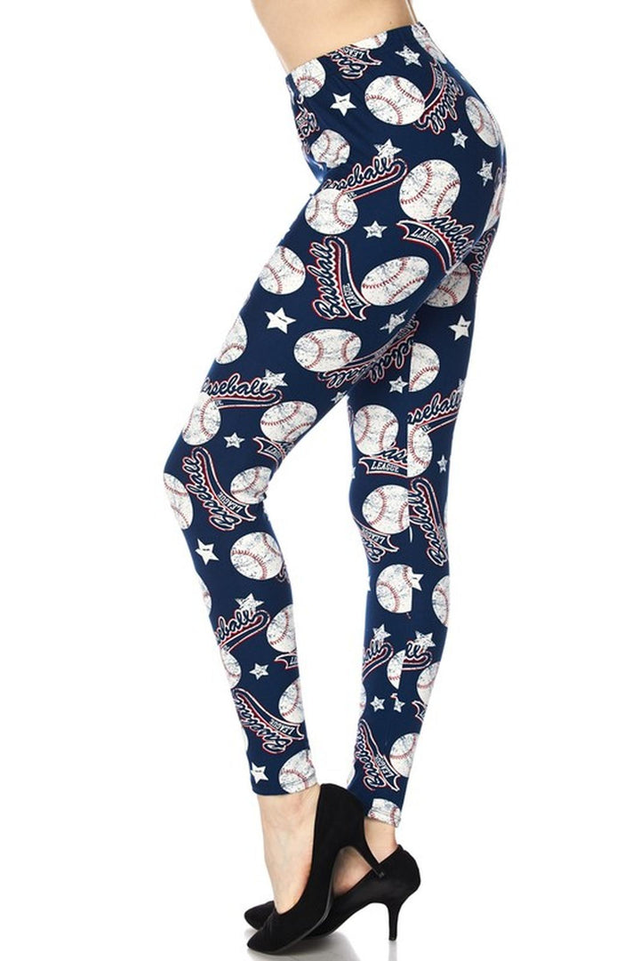 Buttery Smooth Major League Baseball Extra Plus Size Leggings - 3X-5X