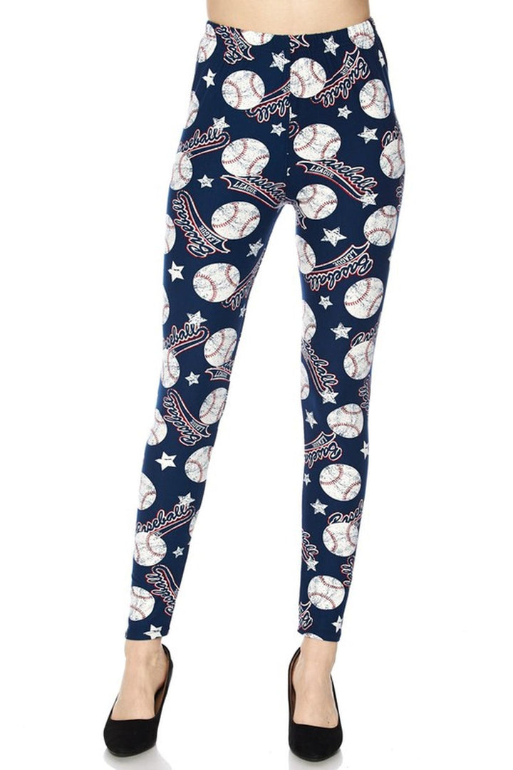 Buttery Smooth Major League Baseball Extra Plus Size Leggings - 3X-5X
