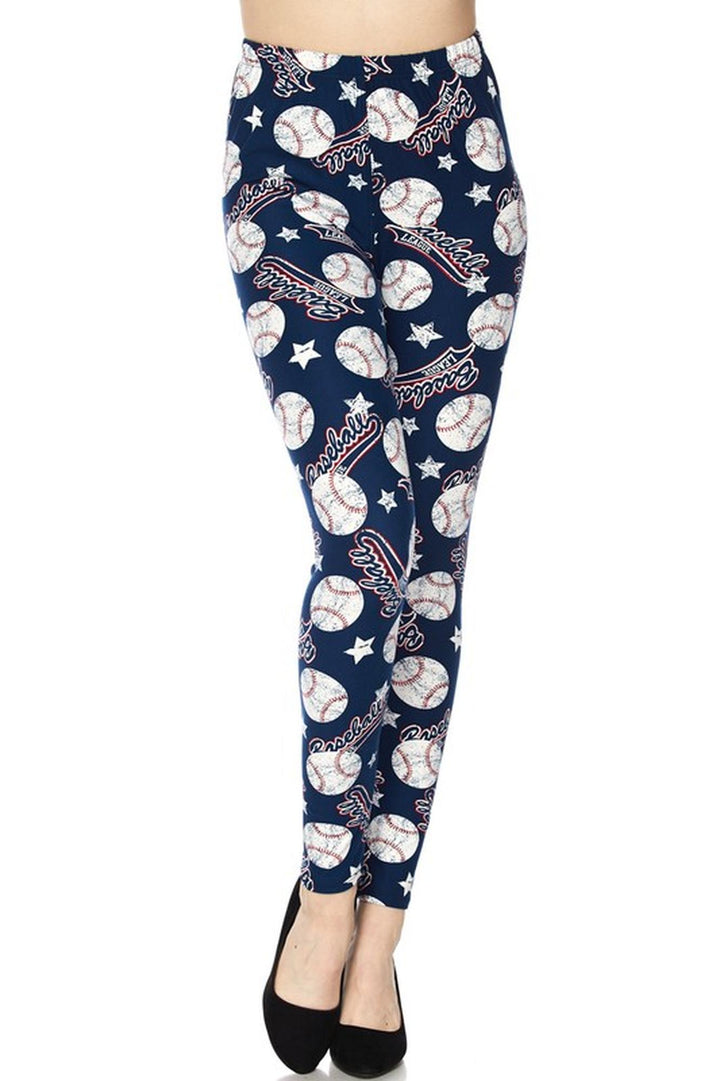 Buttery Smooth Major League Baseball Extra Plus Size Leggings - 3X-5X