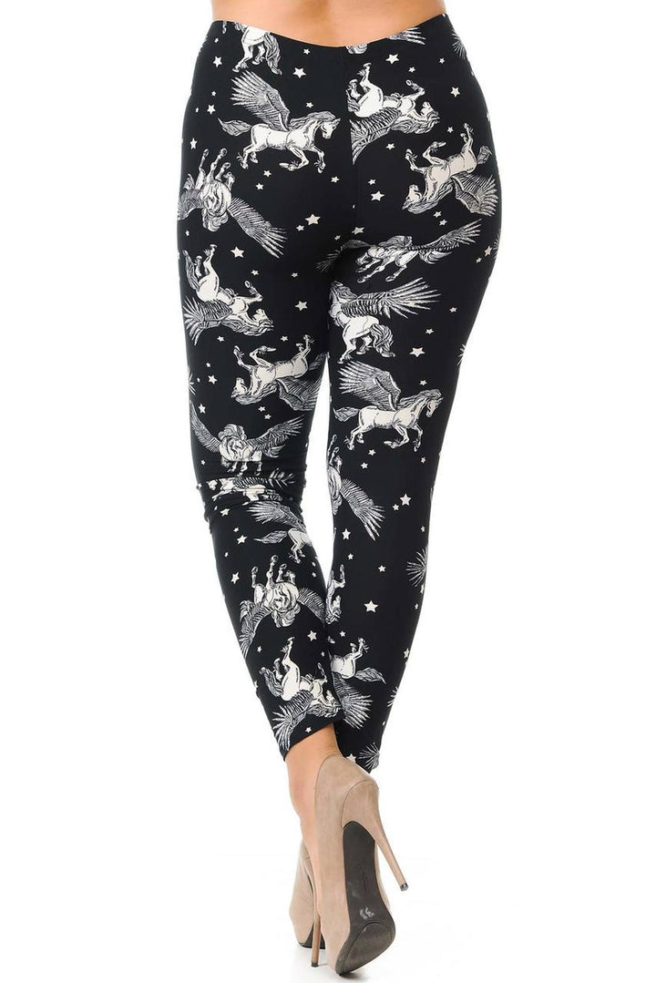 Buttery Smooth Magical Pegasus Extra Plus Size Leggings - 3X-5X