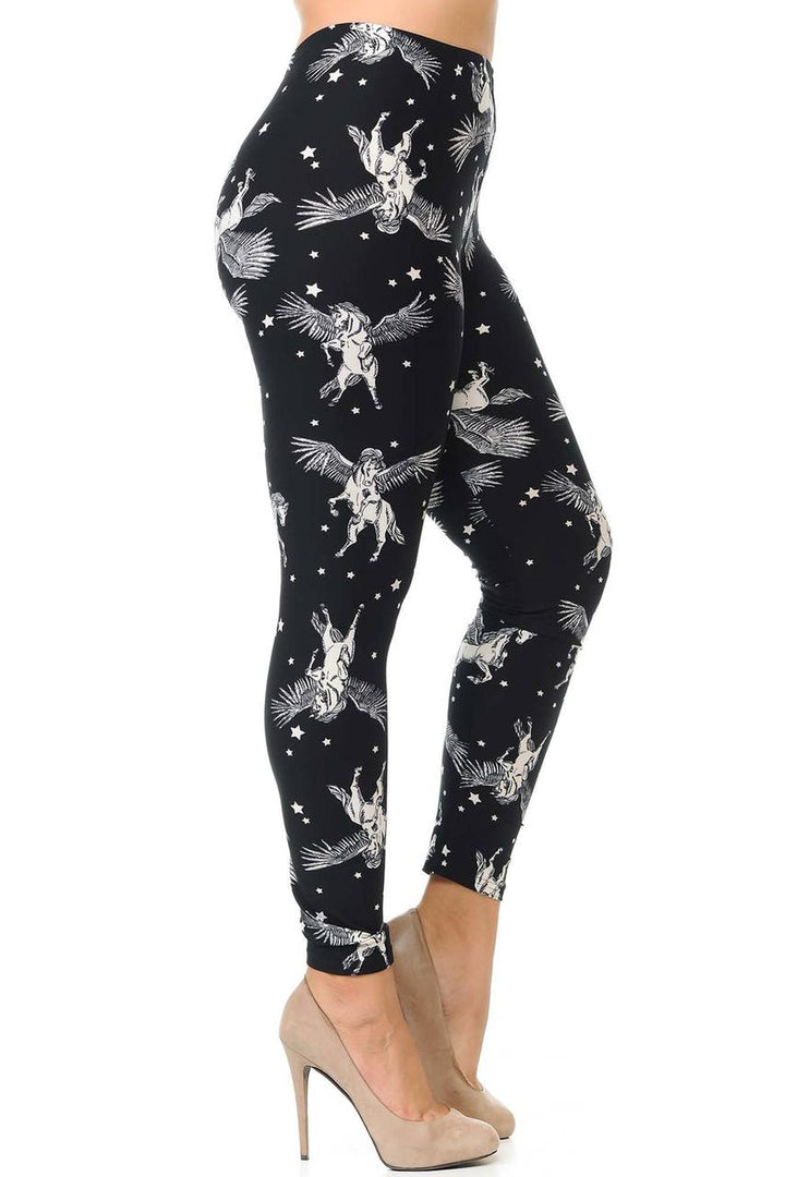 Buttery Smooth Magical Pegasus Extra Plus Size Leggings - 3X-5X