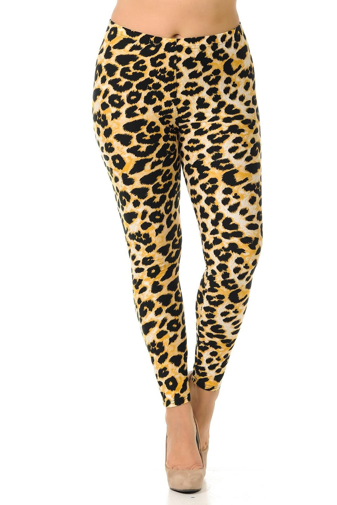 Buttery Smooth Desert Leopard Extra Plus Size Leggings - 3X-5X