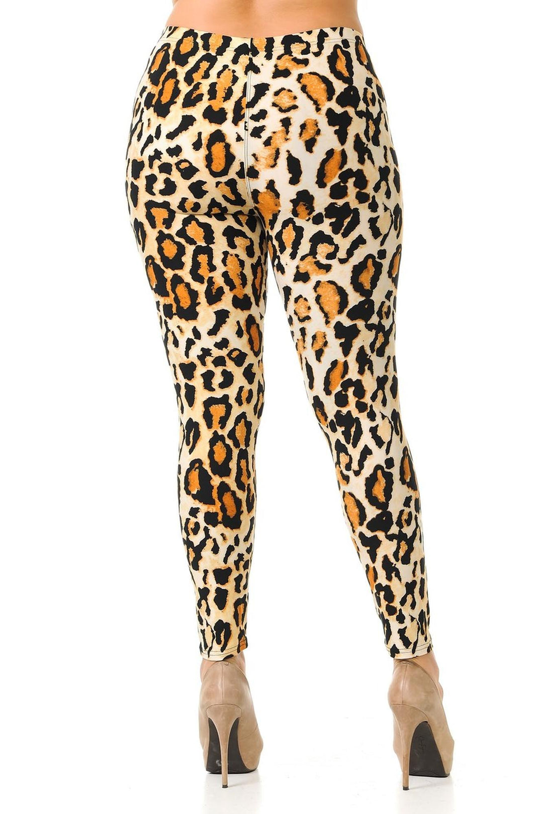 Buttery Smooth Brazilian Leopard Extra Plus Size Leggings - 3X-5X