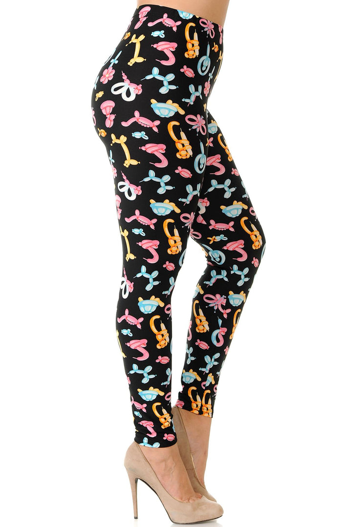 Buttery Smooth  Animal Balloon Extra Plus Size Leggings - 3X-5X