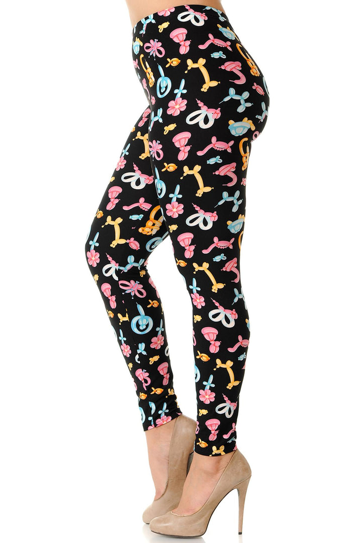 Buttery Smooth  Animal Balloon Extra Plus Size Leggings - 3X-5X
