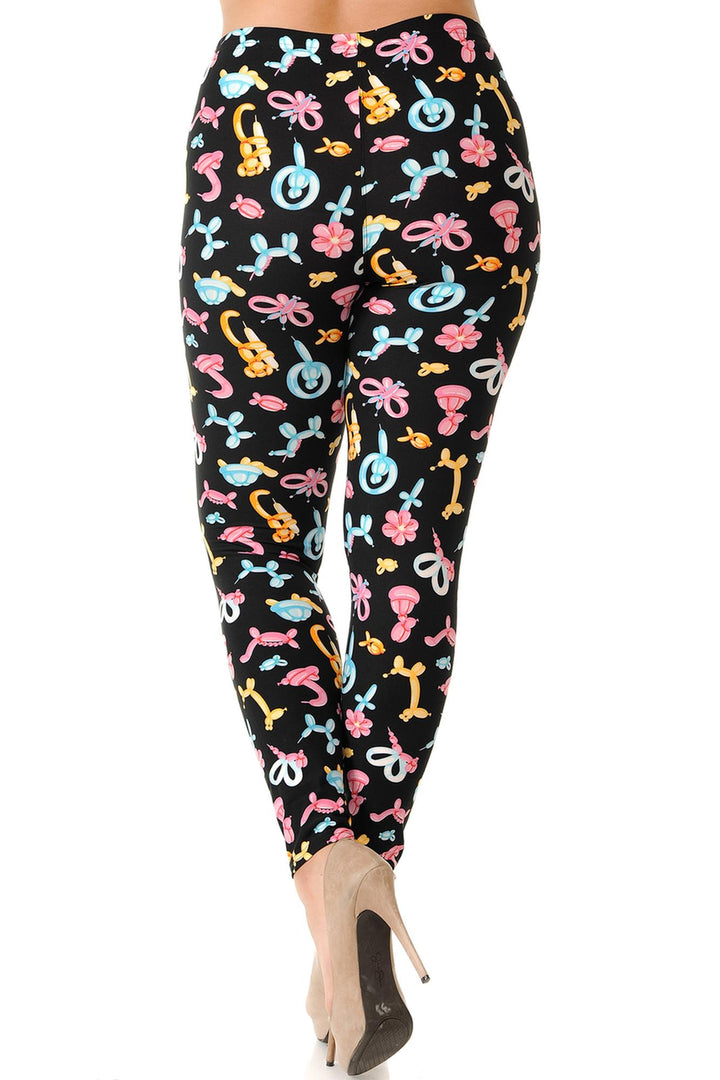 Buttery Smooth  Animal Balloon Extra Plus Size Leggings - 3X-5X