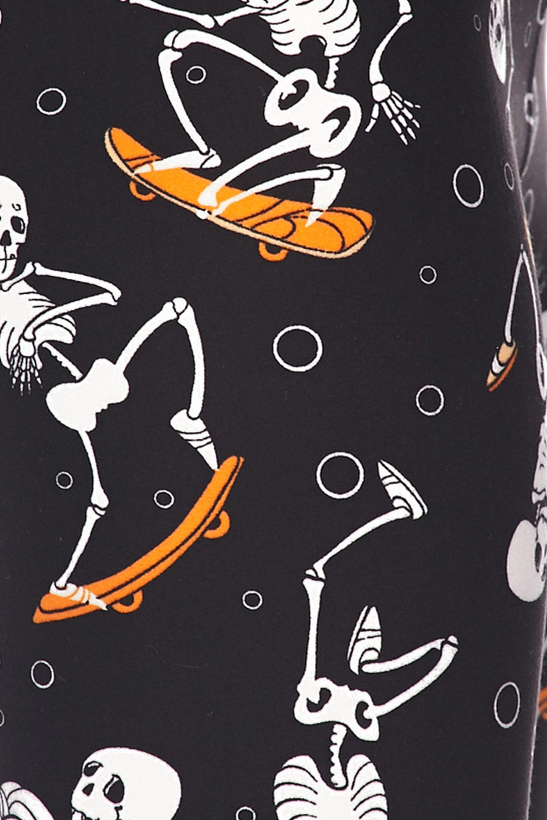 Buttery Smooth Skateboarding Skeletons Extra Plus Size Leggings - 3X-5X