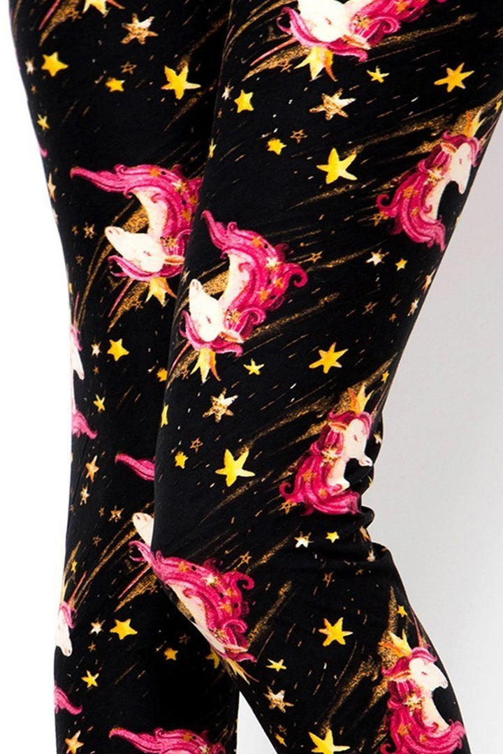 Buttery Smooth Twinkle Unicorn Extra Plus Size Leggings - 3X - 5X