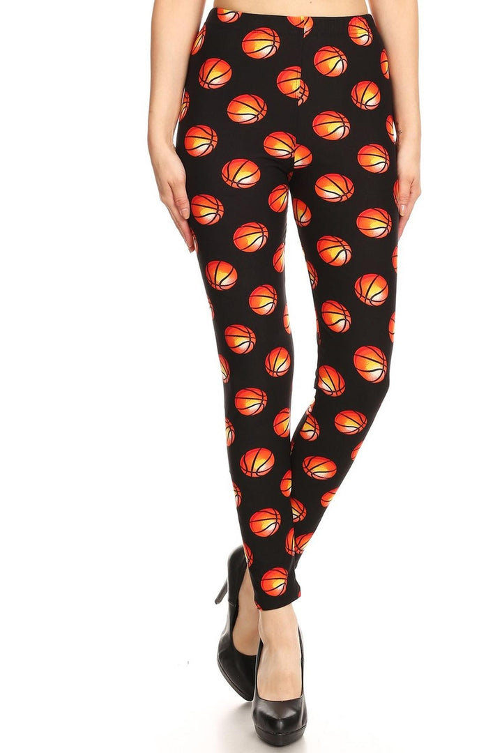 Buttery Smooth Basketball Extra Plus Size Leggings - 3X-5X