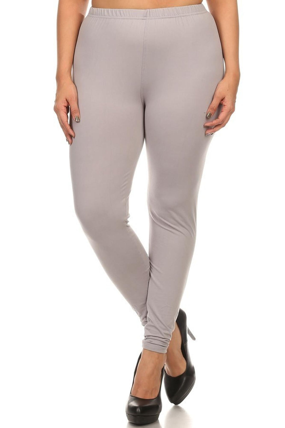 Buttery Smooth Basic Solid Extra Plus Size Leggings - 3X-5X - New Mix