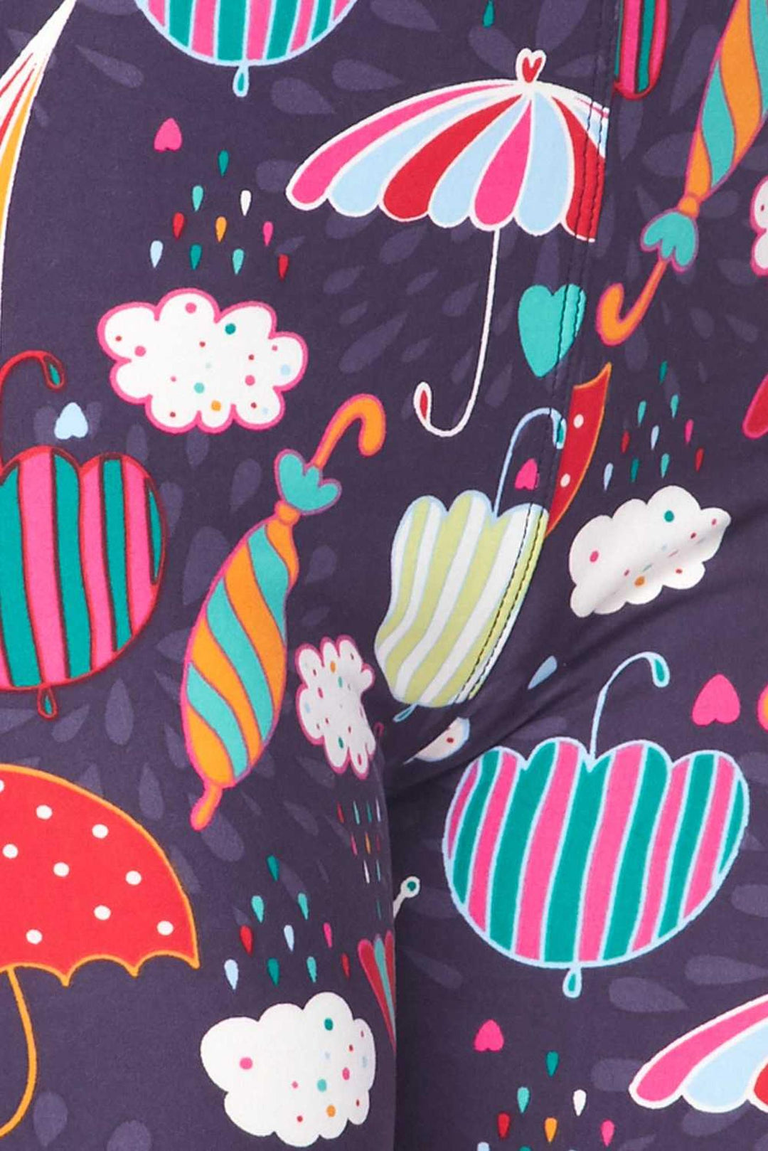 Buttery Smooth Vintage Umbrella Extra  Plus Size Leggings - 3X-5X