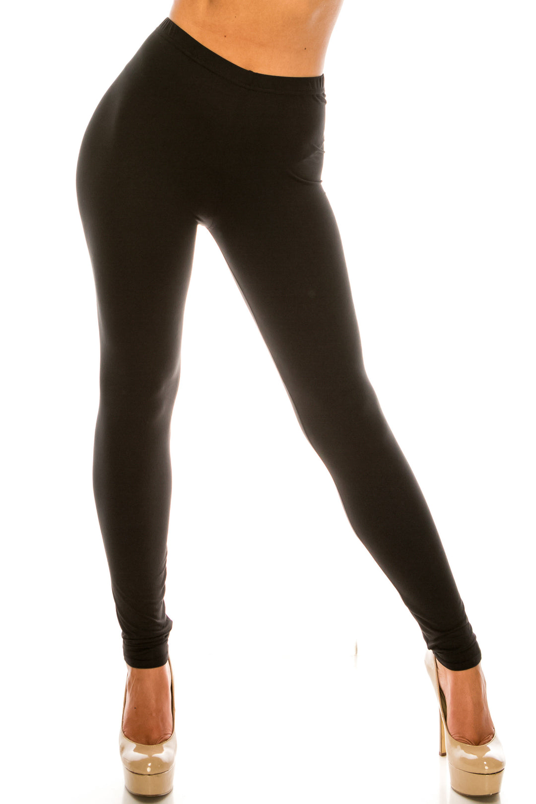 Buttery Smooth Basic Solid Extra Plus Size Leggings - 3X-5X - USA Fashion