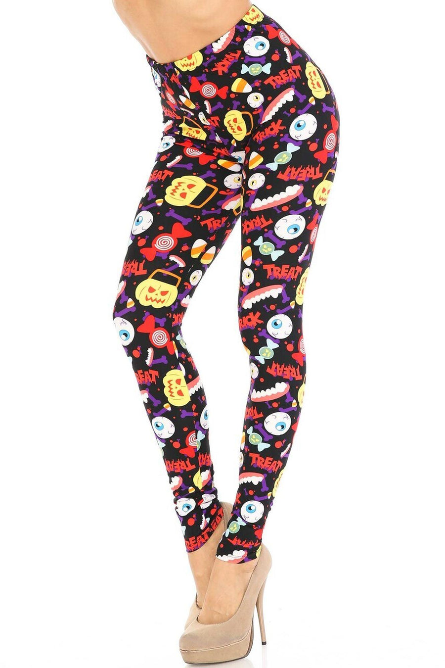 Buttery Smooth Trick or Treat Extra Plus Size Leggings - 3X-5X