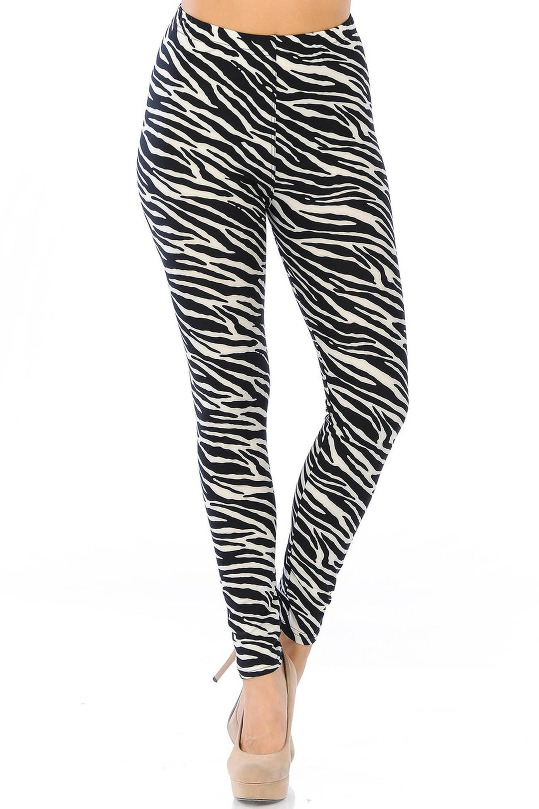 Buttery Smooth Zebra Extra Plus Size Leggings - 3X-5X