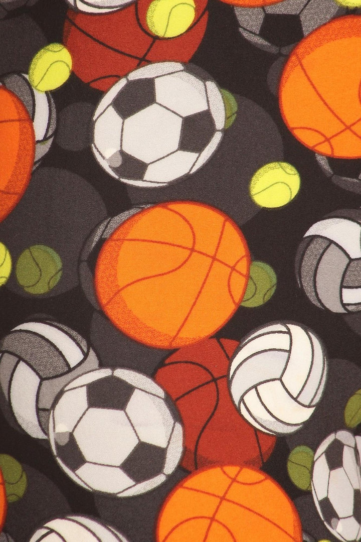 Buttery Smooth Sports Ball Extra Plus Size Leggings - 3X-5X
