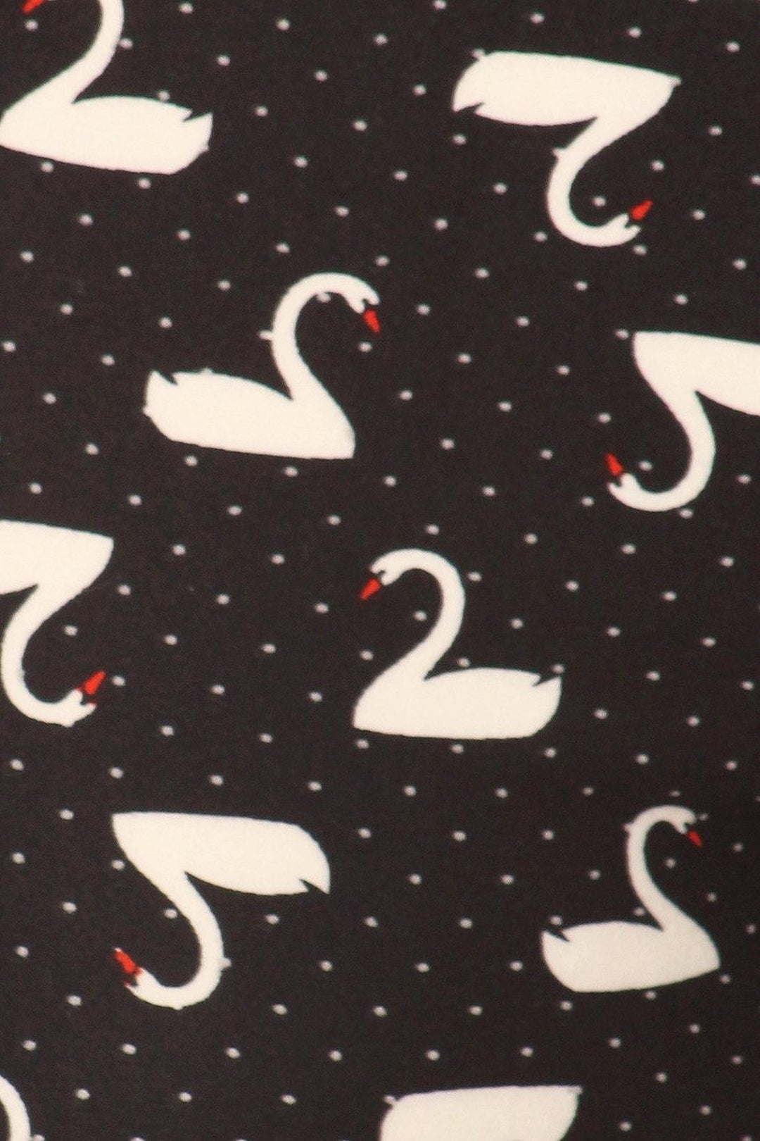 Buttery Smooth Polka Dot Swan Extra Plus Size Leggings - 3X-5X