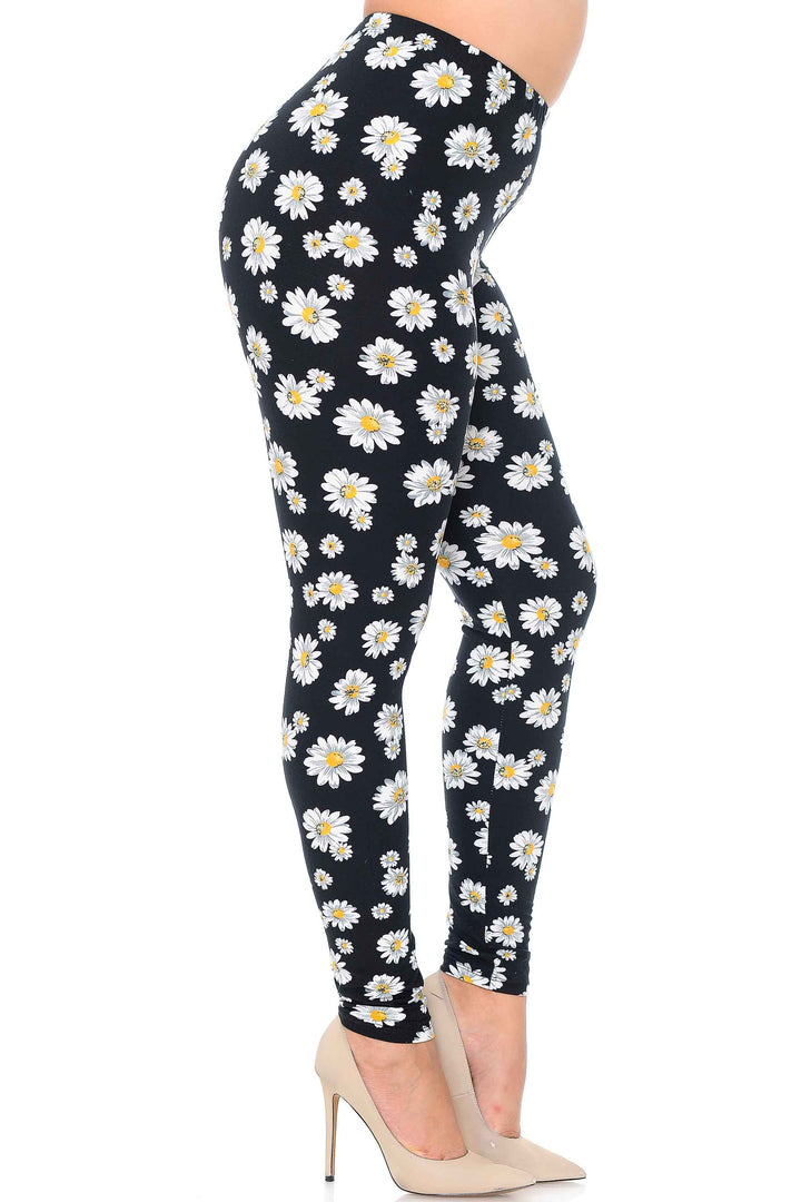 Buttery Smooth Daisy Extra Plus Size Leggings - 3X-5X