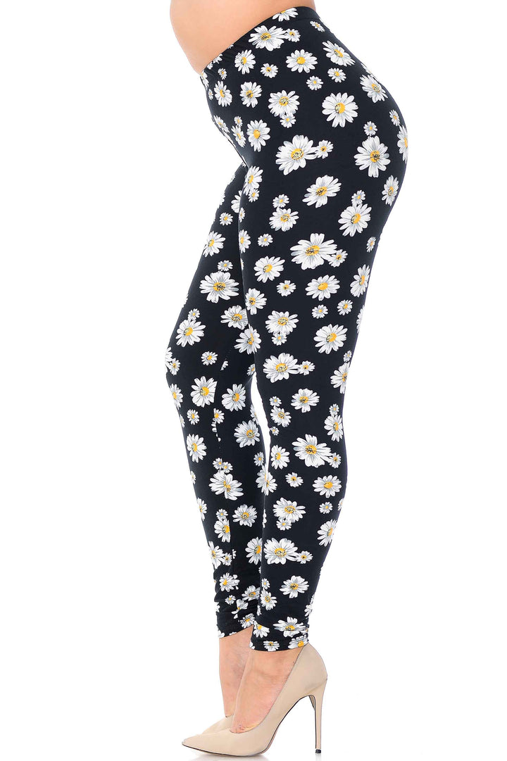 Buttery Smooth Daisy Extra Plus Size Leggings - 3X-5X
