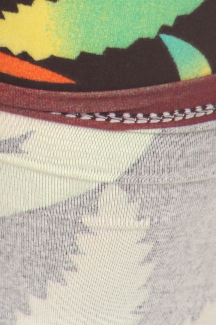 Buttery Smooth Rainbow Marijuana Extra Plus Size Leggings - 3X-5X