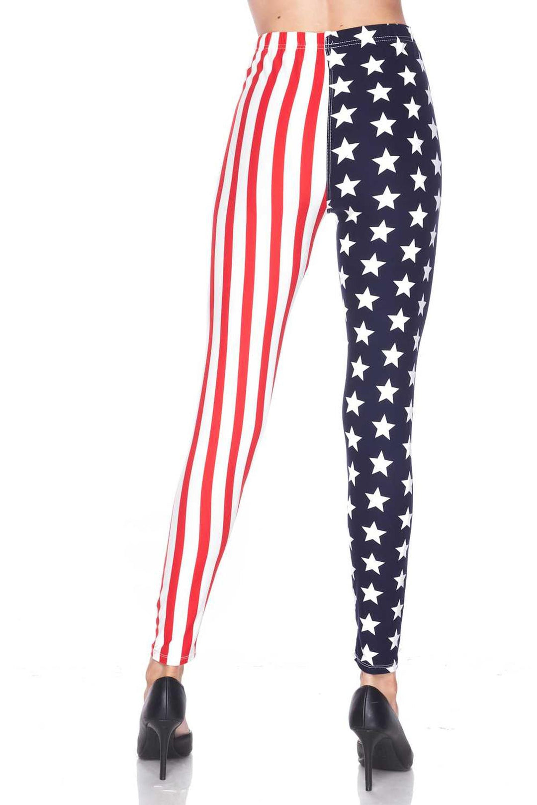 Buttery Smooth USA Flag Extra Plus Size Leggings - 3X-5X