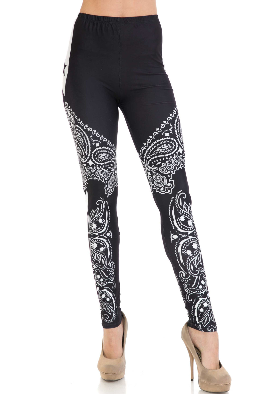 Creamy Soft Bandana Stars Extra Plus Size Leggings - 3X-5X - USA Fashion