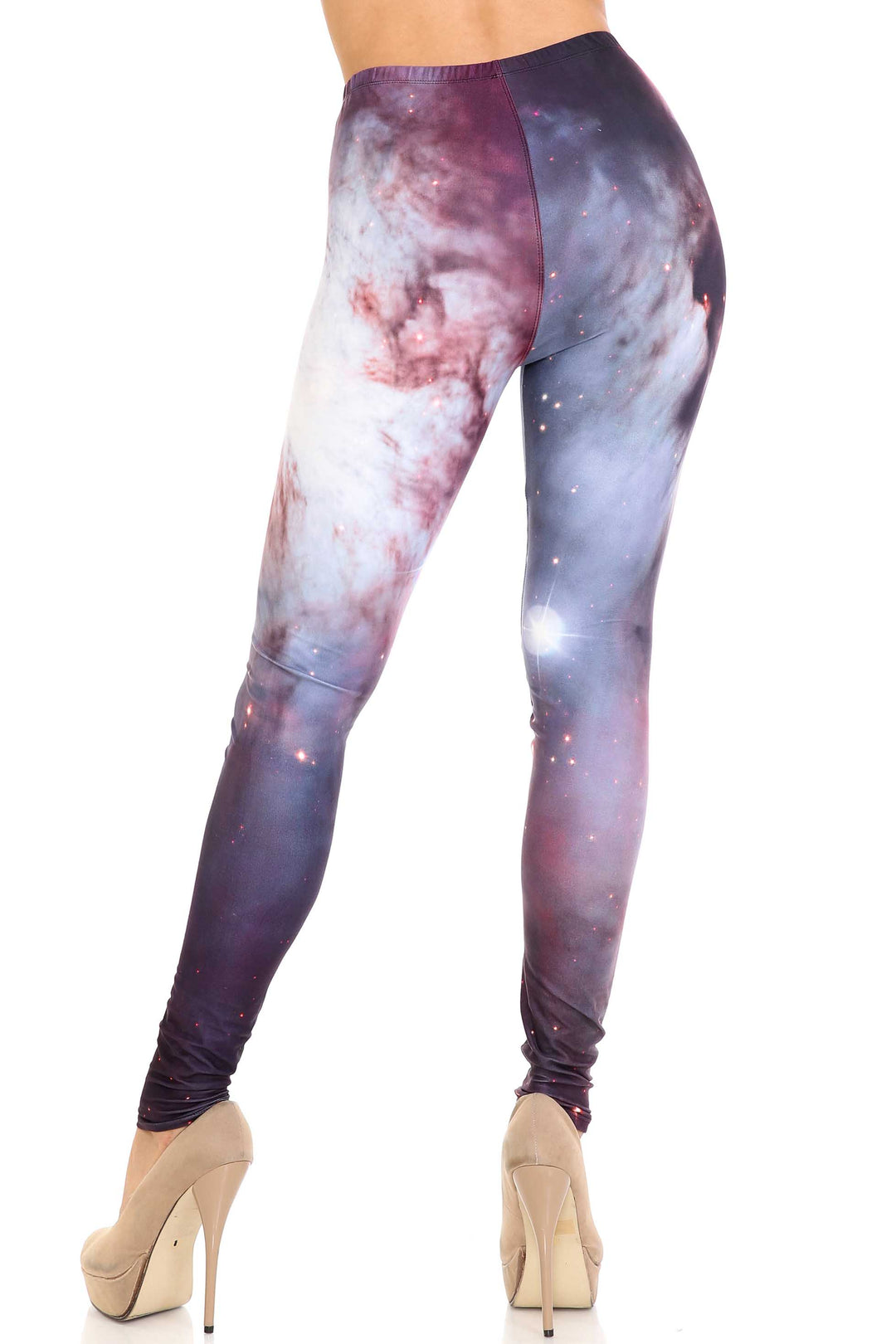Creamy Soft Black Galaxy Extra Plus Size Leggings - 3X-5X - USA Fashion