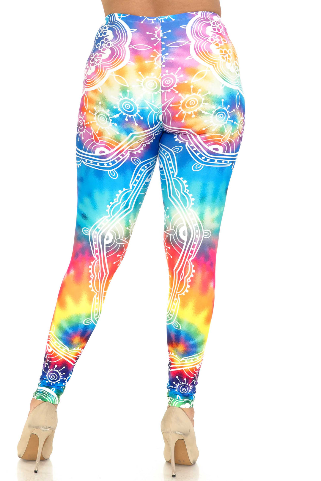 Creamy Soft California Tie Dye Extra Plus Size Leggings - 3X-5X - By USA Fashion