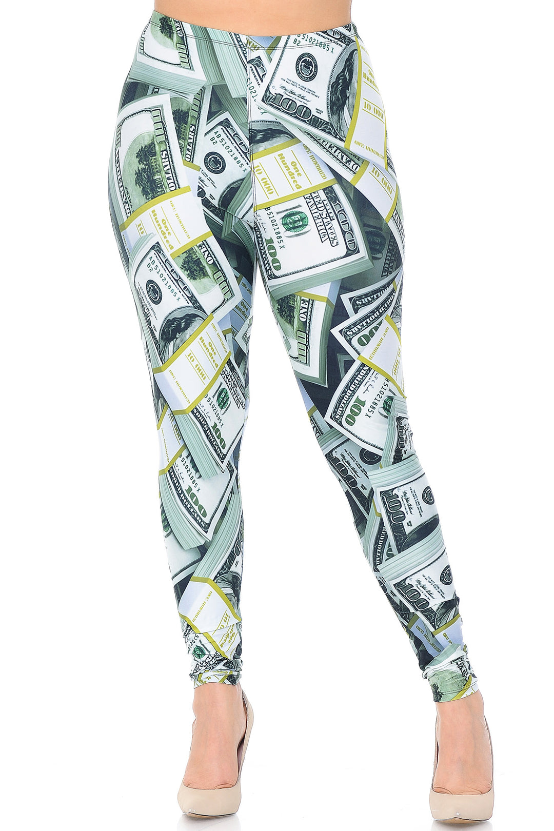 Creamy Soft Cash Money Extra Plus Size Leggings - 3X-5X - USA Fashion