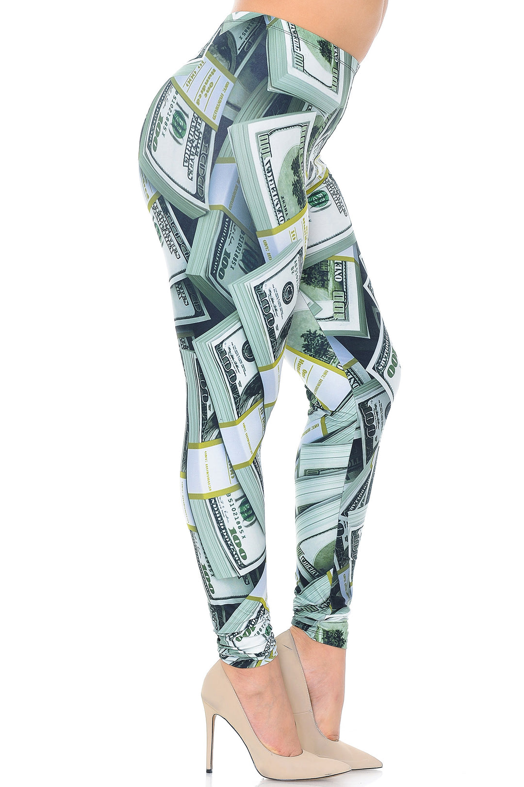 Creamy Soft Cash Money Extra Plus Size Leggings - 3X-5X - USA Fashion