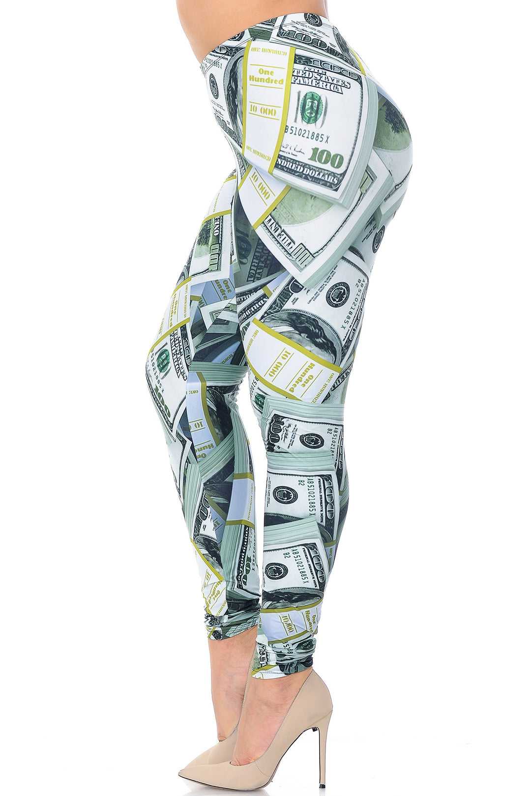 Creamy Soft Cash Money Extra Plus Size Leggings - 3X-5X - USA Fashion