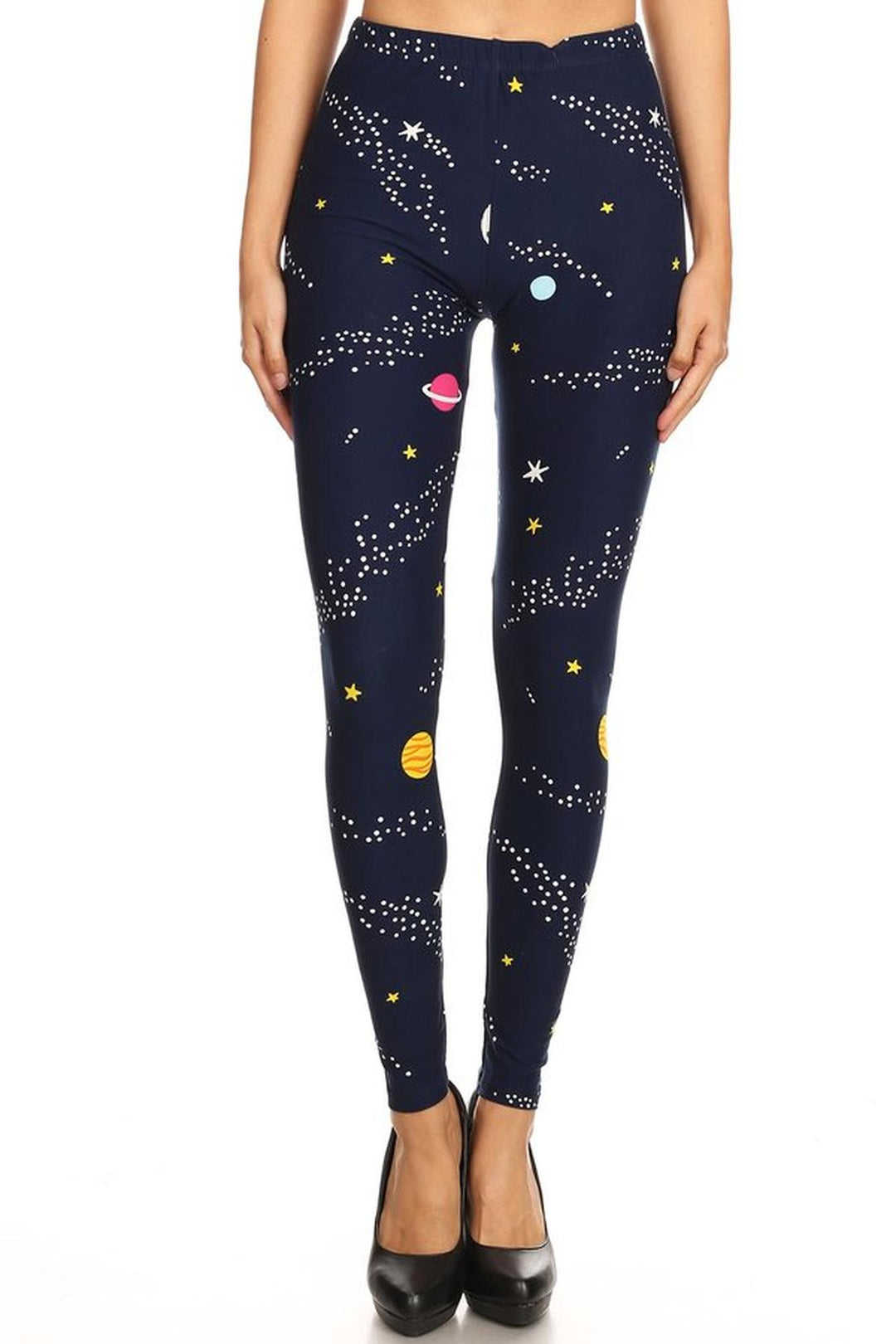 Buttery Smooth Outer Space Extra Plus Size Leggings - 3X-5X