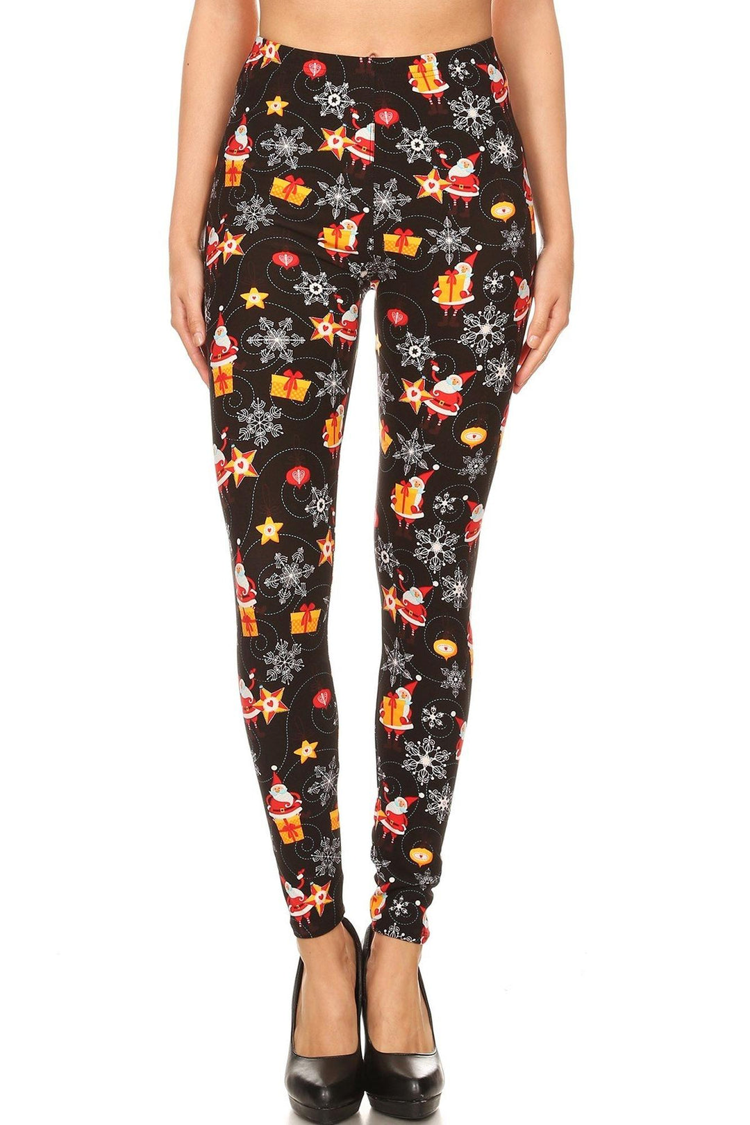 Buttery Soft Santa's Wonderland Christmas Extra Plus Size Leggings - 3X-5X